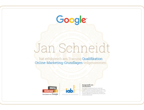 Google Digital-Workshop Zertifikat